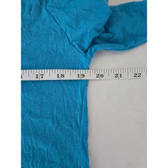 Pleats collection small women's blue dress with 3/4 sleeves - Picture 6 of 7